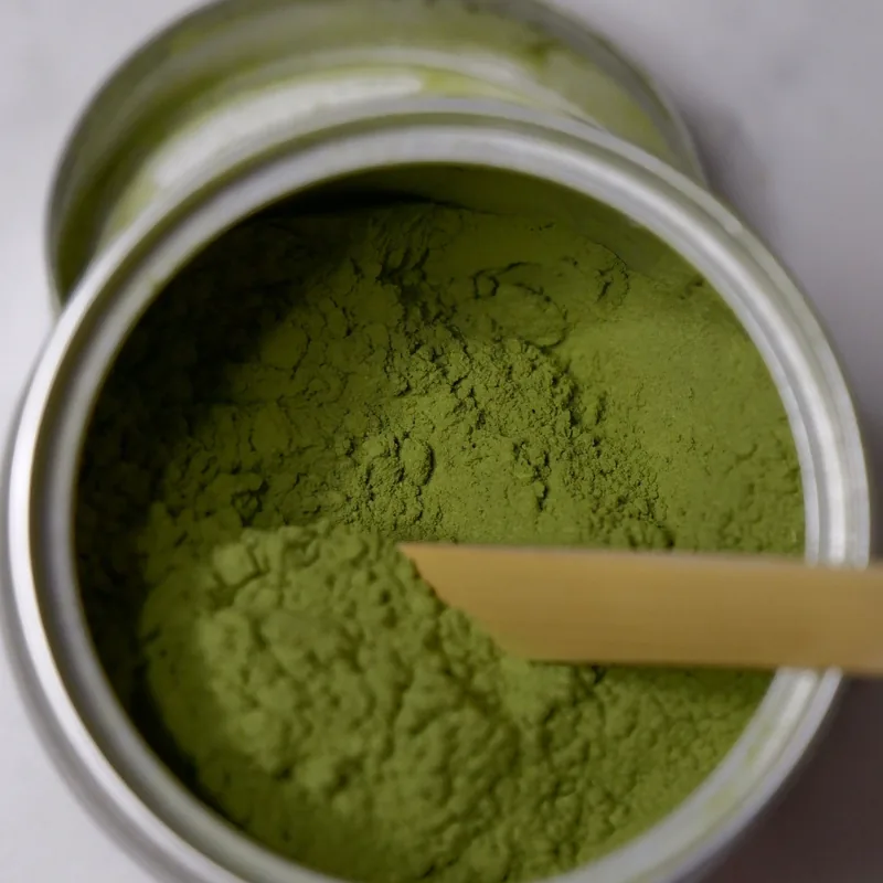 Stone-milled matcha powder